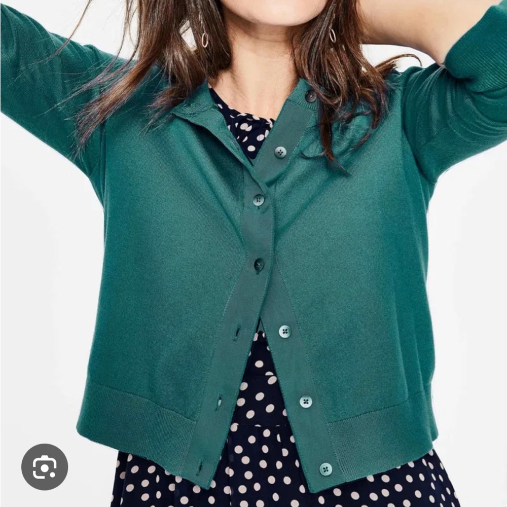 Boden Amelia cropped cardigan, deep teal, women’s medium
